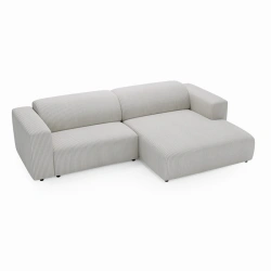 Nowoczesny narożnik L-kształtny Passito biały sztruks Nowoczesny narożnik L-kształtny Passito biały sztruks