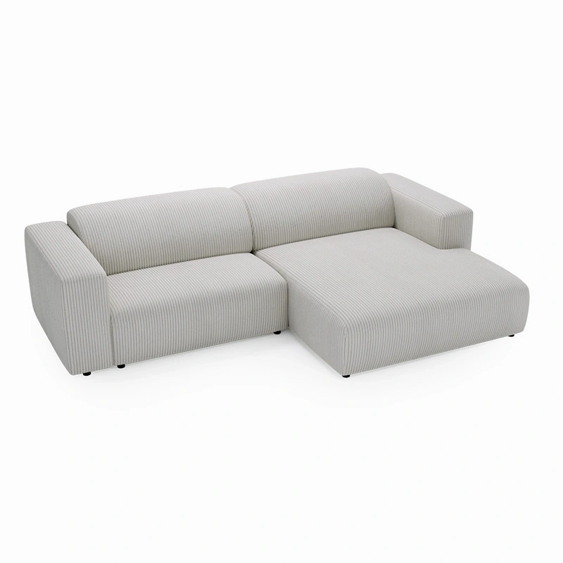 Nowoczesny narożnik L-kształtny Passito biały sztruks Nowoczesny narożnik L-kształtny Passito biały sztruks