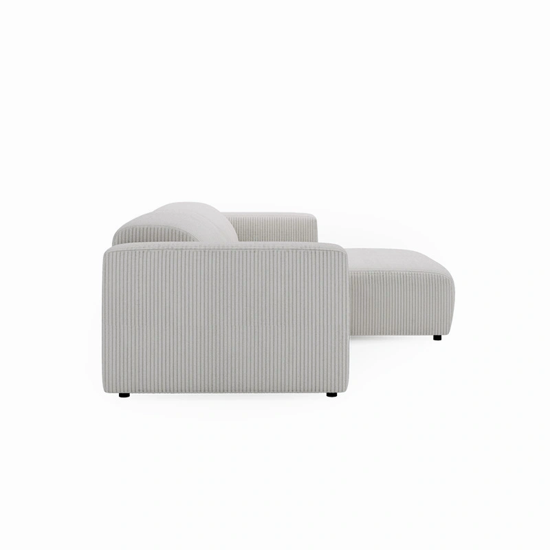 Nowoczesny narożnik L-kształtny Passito biały sztruks Nowoczesny narożnik L-kształtny Passito biały sztruks