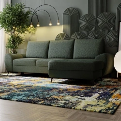 Narożnik L-kształtny Loki z funkcją spania i pojemnikami na pościel