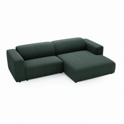 Nowoczesny narożnik L-kształtny Passito butelkowa zieleń Nowoczesny narożnik L-kształtny Passito butelkowa zieleń