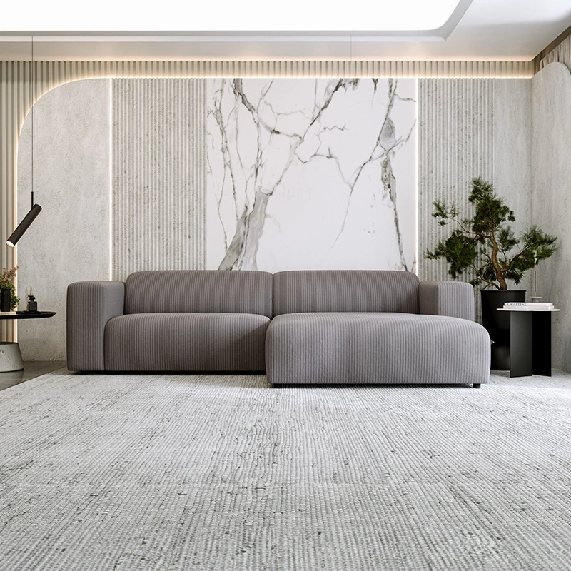 Nowoczesny narożnik L-kształtny Passito ciemnoszary sztruks Nowoczesny narożnik L-kształtny Passito ciemnoszary sztruks