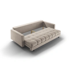 Sofa aksamitna 3-osobowa Bali z funkcją spania Cosmopolitan Design