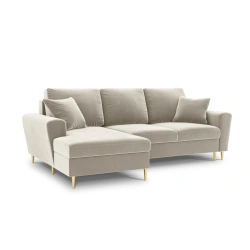 Narożnik aksamitny Kyoto z funkcją spania Cosmopolitan Design Narożnik aksamitny Kyoto z funkcją spania Cosmopolitan Design