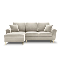 Narożnik aksamitny Kyoto z funkcją spania Cosmopolitan Design