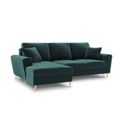 Narożnik aksamitny Kyoto z funkcją spania Cosmopolitan Design Narożnik aksamitny Kyoto z funkcją spania Cosmopolitan Design