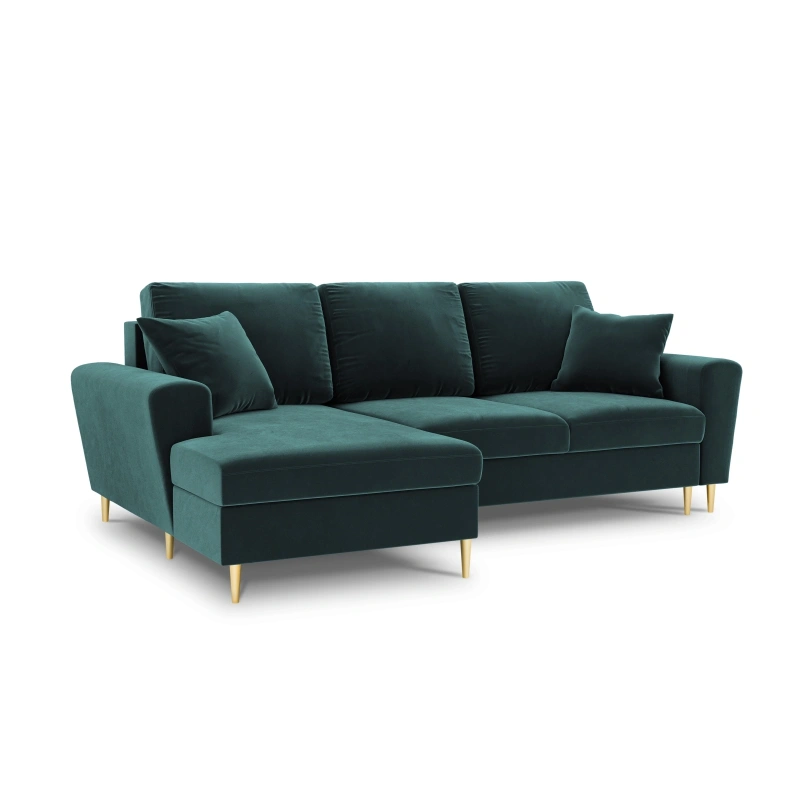 Narożnik aksamitny Kyoto z funkcją spania Cosmopolitan Design Narożnik aksamitny Kyoto z funkcją spania Cosmopolitan Design