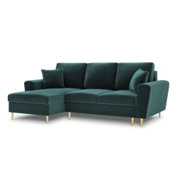Narożnik aksamitny Kyoto z funkcją spania Cosmopolitan Design Narożnik aksamitny Kyoto z funkcją spania Cosmopolitan Design