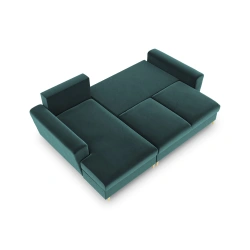 Narożnik aksamitny Kyoto z funkcją spania Cosmopolitan Design Narożnik aksamitny Kyoto z funkcją spania Cosmopolitan Design
