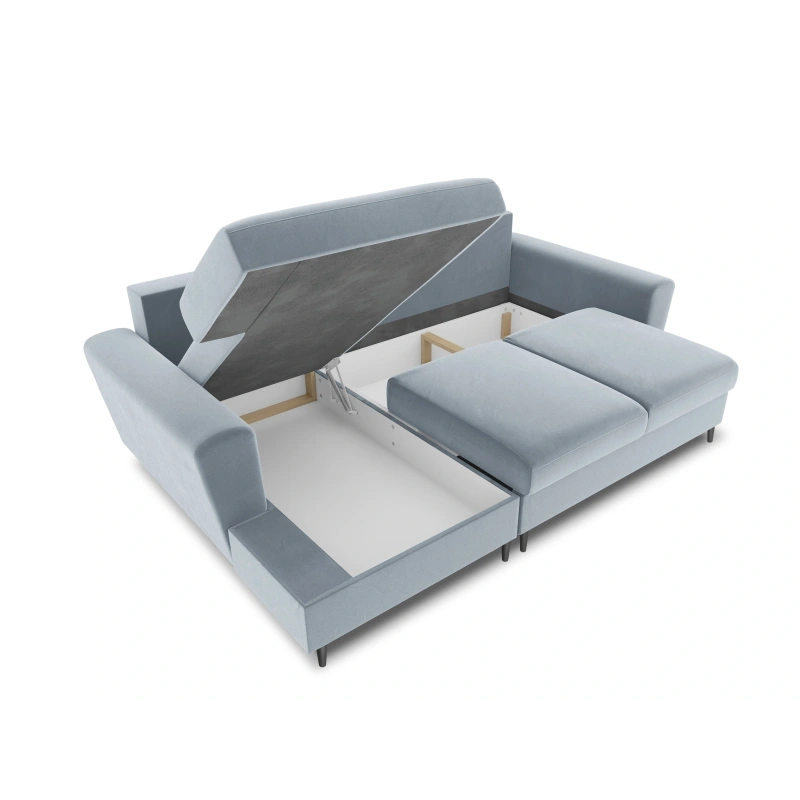 Narożnik aksamitny Kyoto z funkcją spania Cosmopolitan Design Narożnik aksamitny Kyoto z funkcją spania Cosmopolitan Design