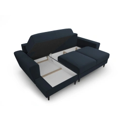 Narożnik aksamitny Kyoto z funkcją spania Cosmopolitan Design Narożnik aksamitny Kyoto z funkcją spania Cosmopolitan Design