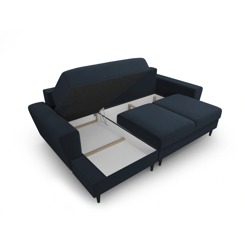 Narożnik aksamitny Kyoto z funkcją spania Cosmopolitan Design Narożnik aksamitny Kyoto z funkcją spania Cosmopolitan Design