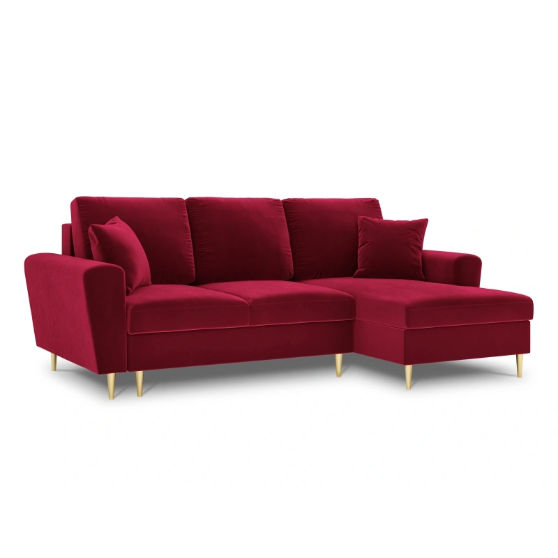 Narożnik aksamitny Kyoto z funkcją spania Cosmopolitan Design Narożnik aksamitny Kyoto z funkcją spania Cosmopolitan Design