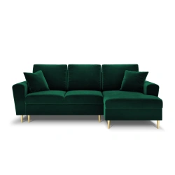 Narożnik aksamitny Kyoto z funkcją spania Cosmopolitan Design Narożnik aksamitny Kyoto z funkcją spania Cosmopolitan Design