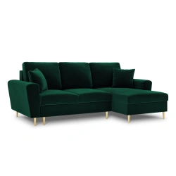 Narożnik aksamitny Kyoto z funkcją spania Cosmopolitan Design Narożnik aksamitny Kyoto z funkcją spania Cosmopolitan Design