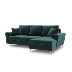 Narożnik aksamitny Kyoto z funkcją spania Cosmopolitan Design Narożnik aksamitny Kyoto z funkcją spania Cosmopolitan Design