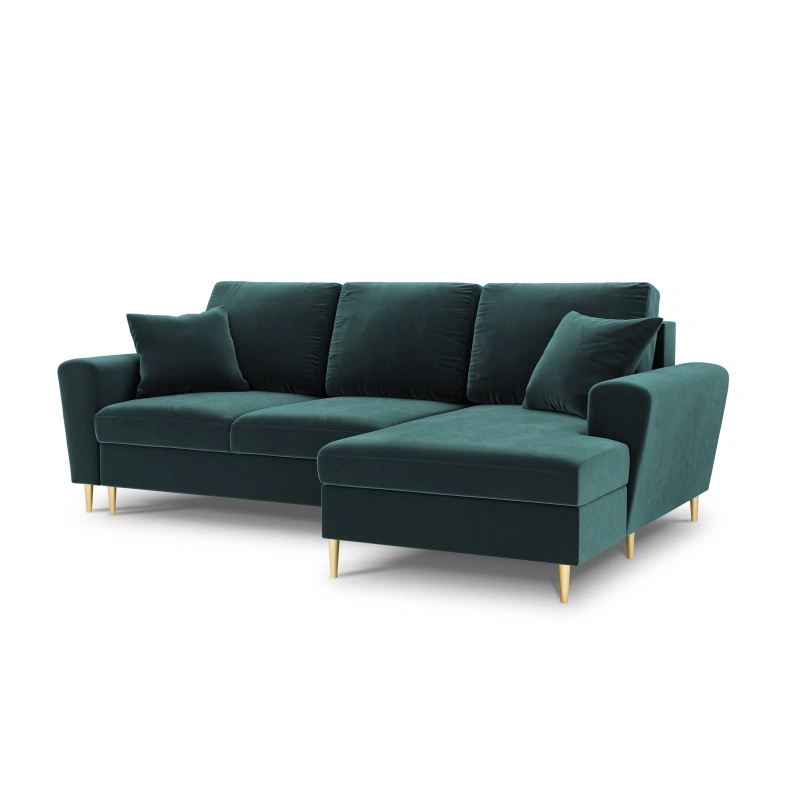 Narożnik aksamitny Kyoto z funkcją spania Cosmopolitan Design Narożnik aksamitny Kyoto z funkcją spania Cosmopolitan Design