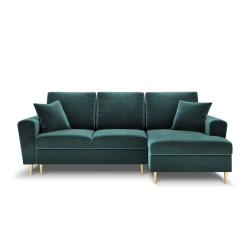 Narożnik aksamitny Kyoto z funkcją spania Cosmopolitan Design Narożnik aksamitny Kyoto z funkcją spania Cosmopolitan Design