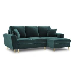 Narożnik aksamitny Kyoto z funkcją spania Cosmopolitan Design Narożnik aksamitny Kyoto z funkcją spania Cosmopolitan Design