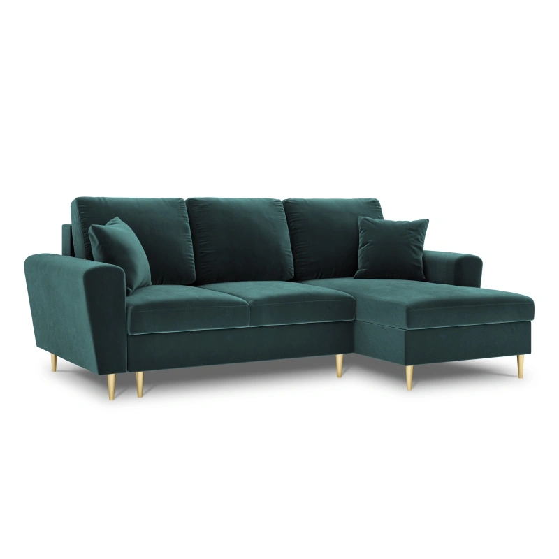 Narożnik aksamitny Kyoto z funkcją spania Cosmopolitan Design Narożnik aksamitny Kyoto z funkcją spania Cosmopolitan Design
