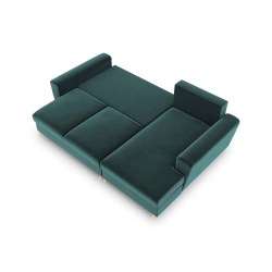 Narożnik aksamitny Kyoto z funkcją spania Cosmopolitan Design Narożnik aksamitny Kyoto z funkcją spania Cosmopolitan Design