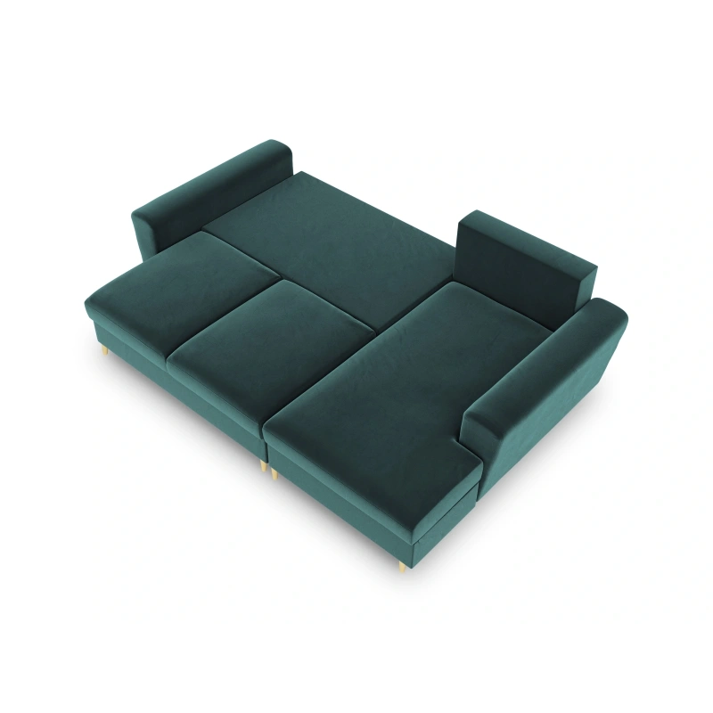 Narożnik aksamitny Kyoto z funkcją spania Cosmopolitan Design Narożnik aksamitny Kyoto z funkcją spania Cosmopolitan Design