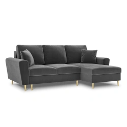Narożnik aksamitny Kyoto z funkcją spania Cosmopolitan Design Narożnik aksamitny Kyoto z funkcją spania Cosmopolitan Design