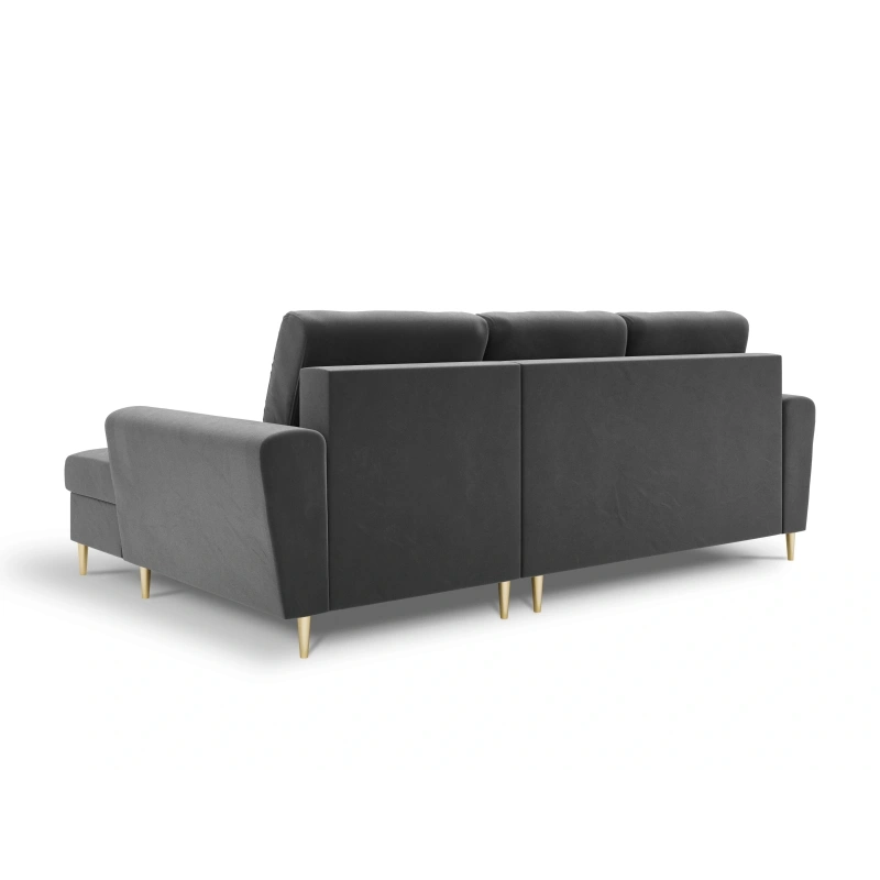 Narożnik aksamitny Kyoto z funkcją spania Cosmopolitan Design Narożnik aksamitny Kyoto z funkcją spania Cosmopolitan Design
