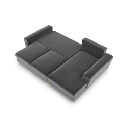 Narożnik aksamitny Kyoto z funkcją spania Cosmopolitan Design Narożnik aksamitny Kyoto z funkcją spania Cosmopolitan Design