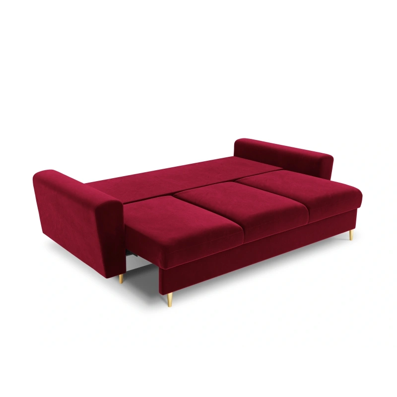 Sofa aksamitna 3 osobowa Kyoto z funkcją spania i pojemnikiem Sofa aksamitna 3 osobowa Kyoto z funkcją spania i pojemnikiem
