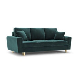 Sofa aksamitna 3 osobowa Kyoto z funkcją spania i pojemnikiem Sofa aksamitna 3 osobowa Kyoto z funkcją spania i pojemnikiem