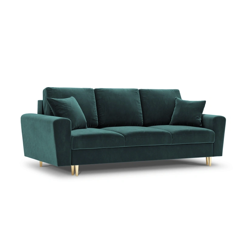 Sofa aksamitna 3 osobowa Kyoto z funkcją spania i pojemnikiem Sofa aksamitna 3 osobowa Kyoto z funkcją spania i pojemnikiem