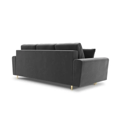Sofa aksamitna 3 osobowa Kyoto z funkcją spania i pojemnikiem