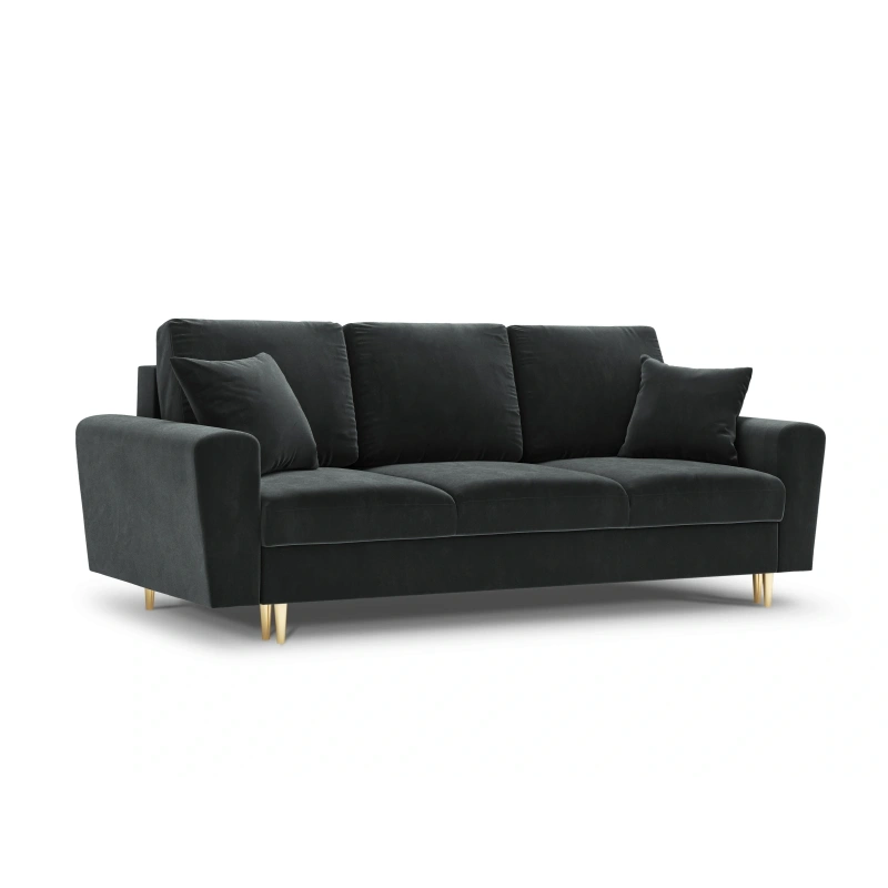 Sofa aksamitna 3 osobowa Kyoto z funkcją spania i pojemnikiem Sofa aksamitna 3 osobowa Kyoto z funkcją spania i pojemnikiem