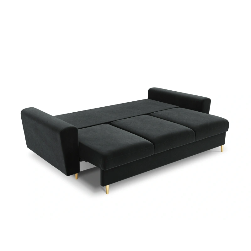 Sofa aksamitna 3 osobowa Kyoto z funkcją spania i pojemnikiem Sofa aksamitna 3 osobowa Kyoto z funkcją spania i pojemnikiem