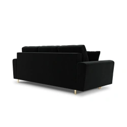 Sofa aksamitna 3 osobowa Kyoto z funkcją spania i pojemnikiem