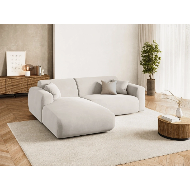 Mały narożnik 4 osobowy Nolio tkanina aksamitna Casino Cosmopolitan Design