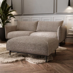 Elegancka Pufa Bueno na metalowym stelażu Elegancka Pufa Bueno na metalowym stelażu