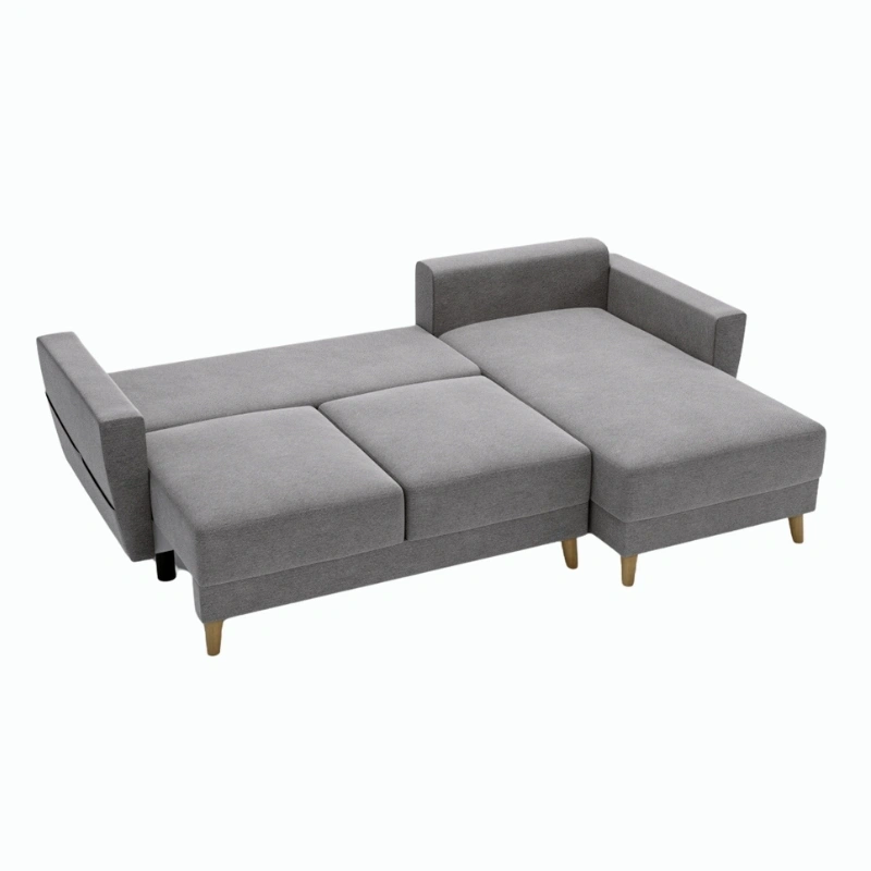 Nowoczesny narożnik L-kształtny Fray z funkcją spania i pojemnikiem Nowoczesny narożnik L-kształtny Fray z funkcją spania i pojemnikiem