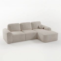 Narożnik L-kształtny Mori z funkcją spania i pojemnikiem na pościel