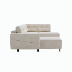 Narożnik U-kszałtny Gwen w stylu skandynawskim z funkcją spania Narożnik U-kszałtny Gwen w stylu skandynawskim z funkcją spania