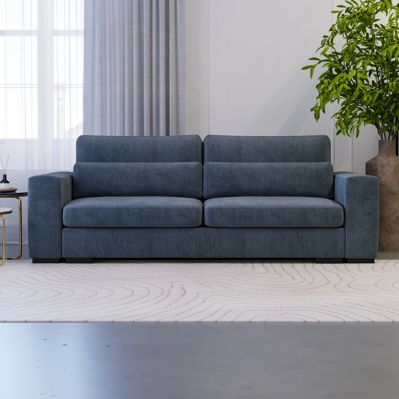 Nowoczesna Sofa Amsterdam z czarnymi nóżkami, funkcją spania Nowoczesna Sofa Amsterdam z czarnymi nóżkami, funkcją spania