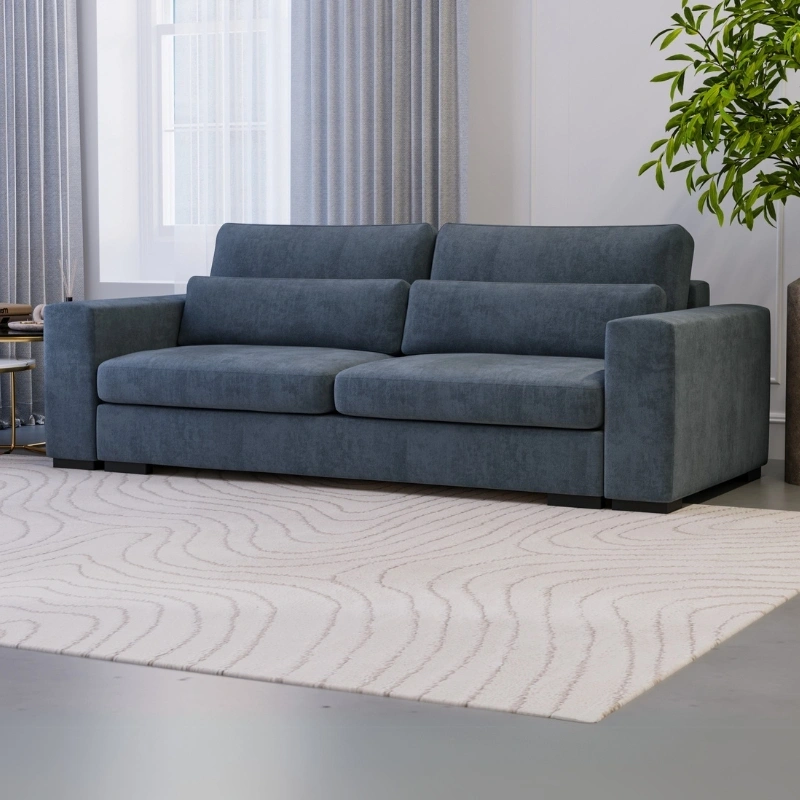 Nowoczesna Sofa Amsterdam z czarnymi nóżkami, funkcją spania Nowoczesna Sofa Amsterdam z czarnymi nóżkami, funkcją spania