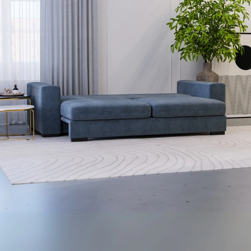 Nowoczesna Sofa Amsterdam z czarnymi nóżkami, funkcją spania Nowoczesna Sofa Amsterdam z czarnymi nóżkami, funkcją spania