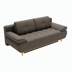 Pikowana sofa Raspberry z funkcją spania i pojemnikiem na pościel Pikowana sofa Raspberry z funkcją spania i pojemnikiem na pościel