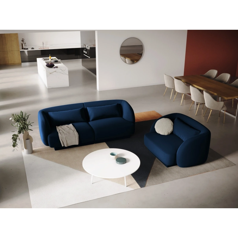 Fotel Tulum tkanina welurowa Bluvel Cosmopolitan Design
