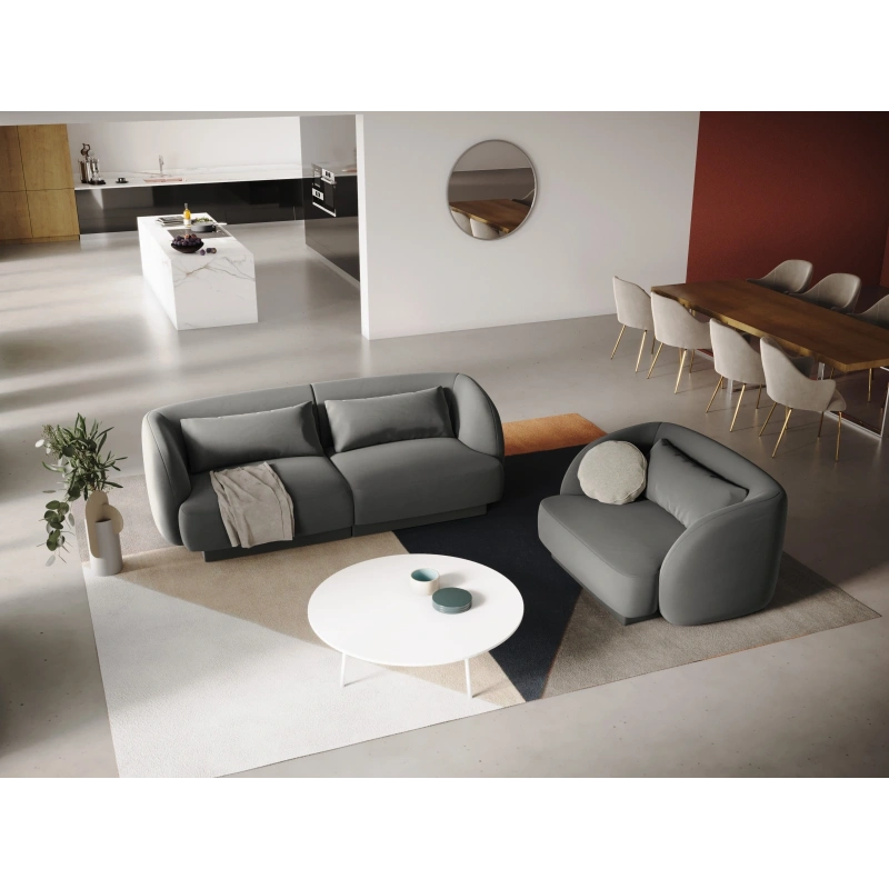 Fotel Tulum tkanina welurowa Bluvel Cosmopolitan Design Fotel Tulum tkanina welurowa Bluvel Cosmopolitan Design