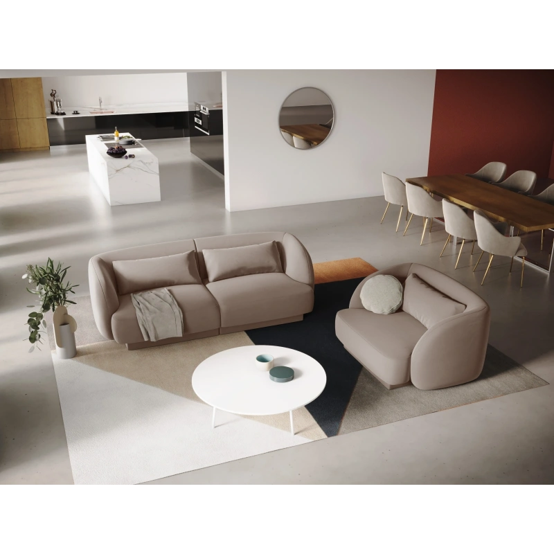 Fotel Tulum tkanina welurowa Bluvel Cosmopolitan Design Fotel Tulum tkanina welurowa Bluvel Cosmopolitan Design
