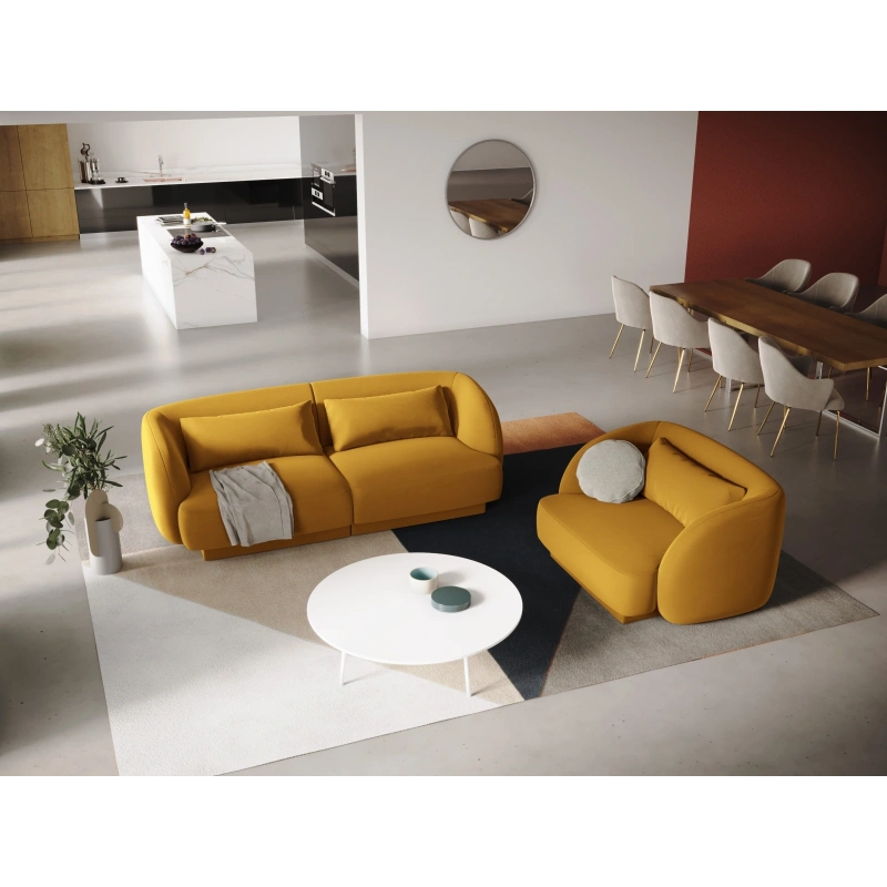 Fotel Tulum tkanina welurowa Bluvel Cosmopolitan Design Fotel Tulum tkanina welurowa Bluvel Cosmopolitan Design