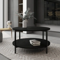 Czarny stolik kawowy STK M14 65x47cm Czarny stolik kawowy STK M14 65x47cm